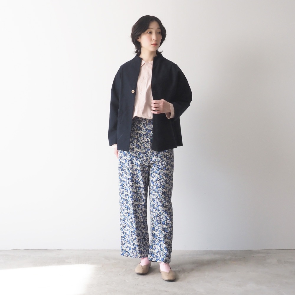 【予約】NARU(ナル) ムラ糸ミリタリーバックサテン ノッチジャケット 670810