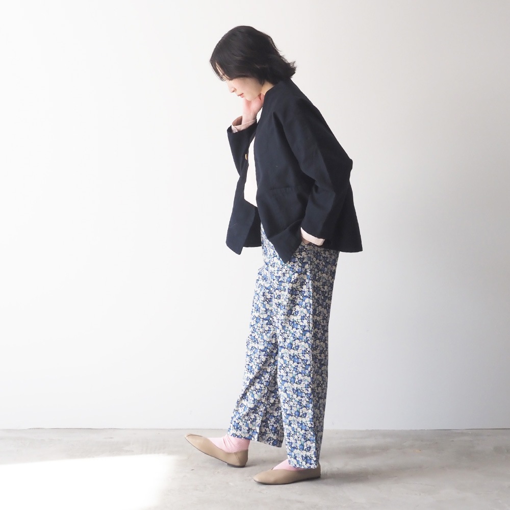 【予約】NARU(ナル) ムラ糸ミリタリーバックサテン ノッチジャケット 670810