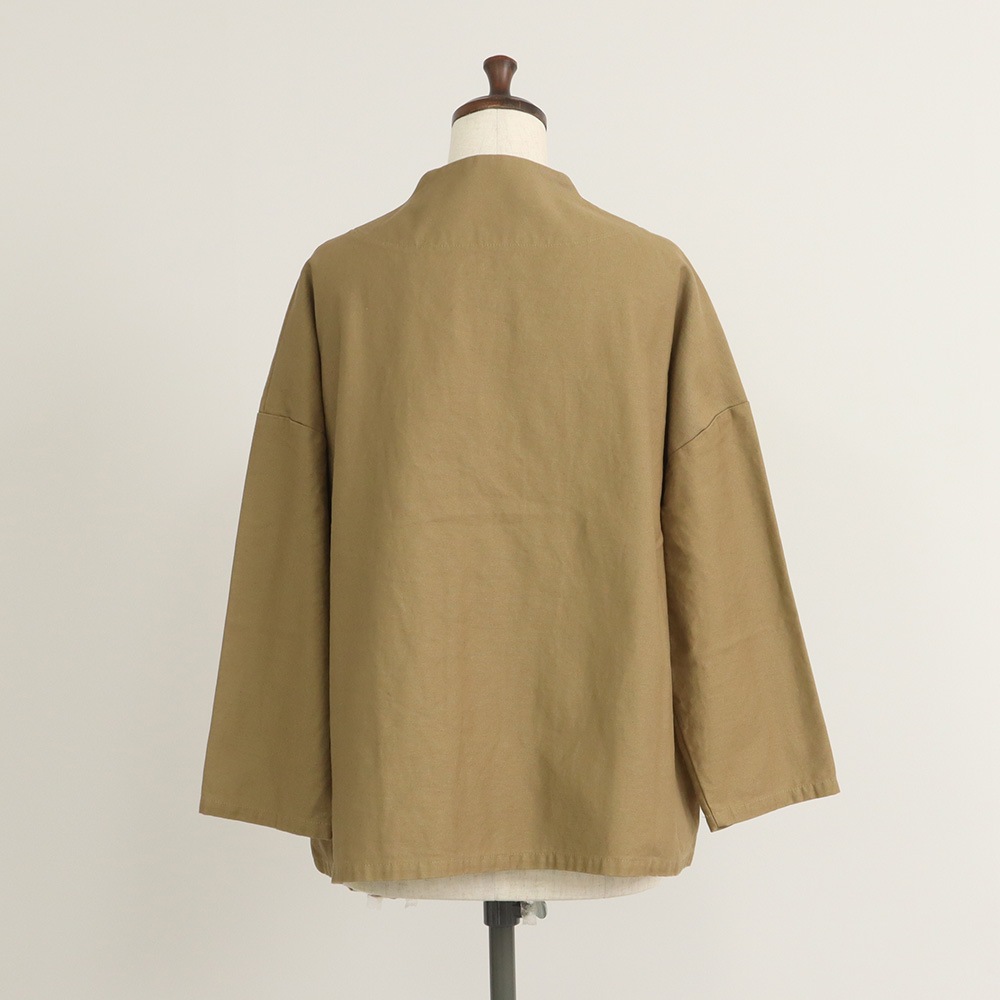 【予約】NARU(ナル) ムラ糸ミリタリーバックサテン ノッチジャケット 670810