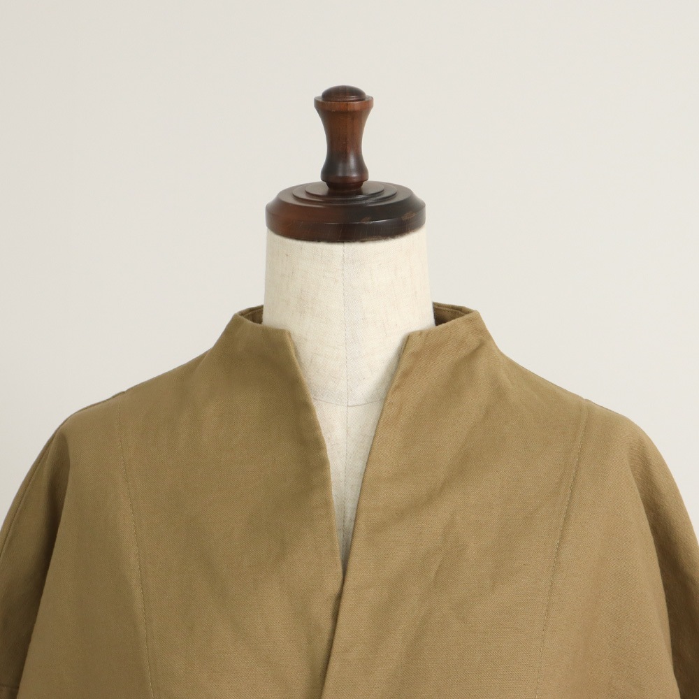 【予約】NARU(ナル) ムラ糸ミリタリーバックサテン ノッチジャケット 670810