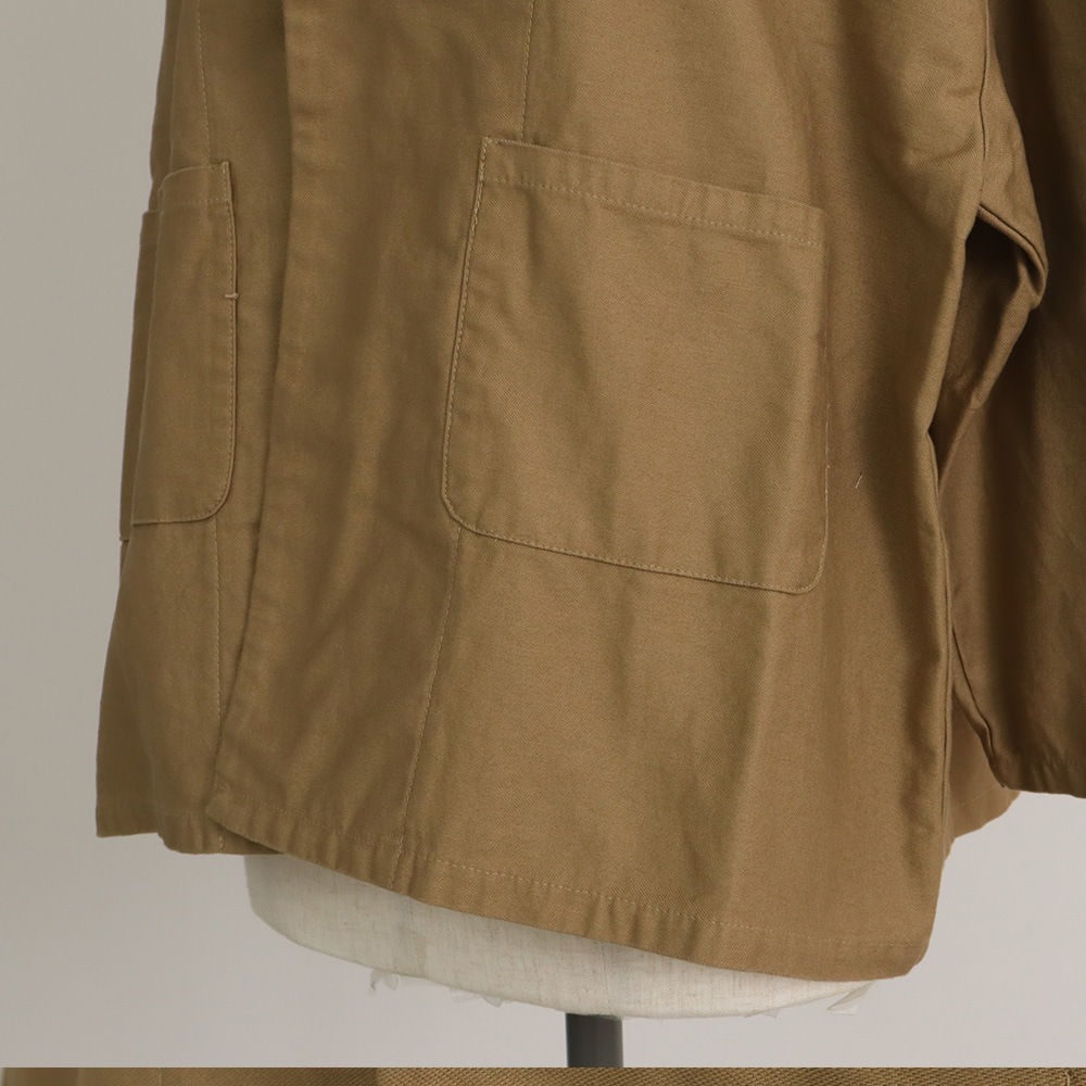 【予約】NARU(ナル) ムラ糸ミリタリーバックサテン ノッチジャケット 670810