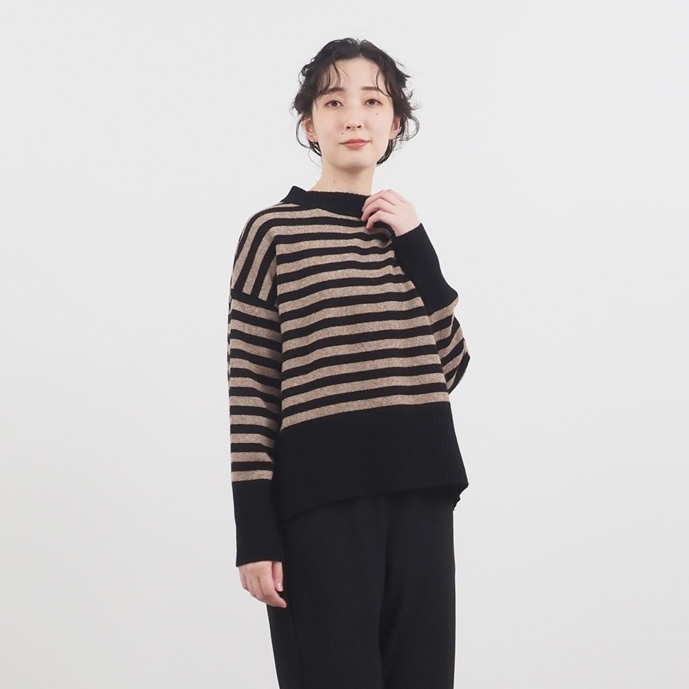 NARU(ナル) エアーヤーンコットンボーダー コモドニット 653710