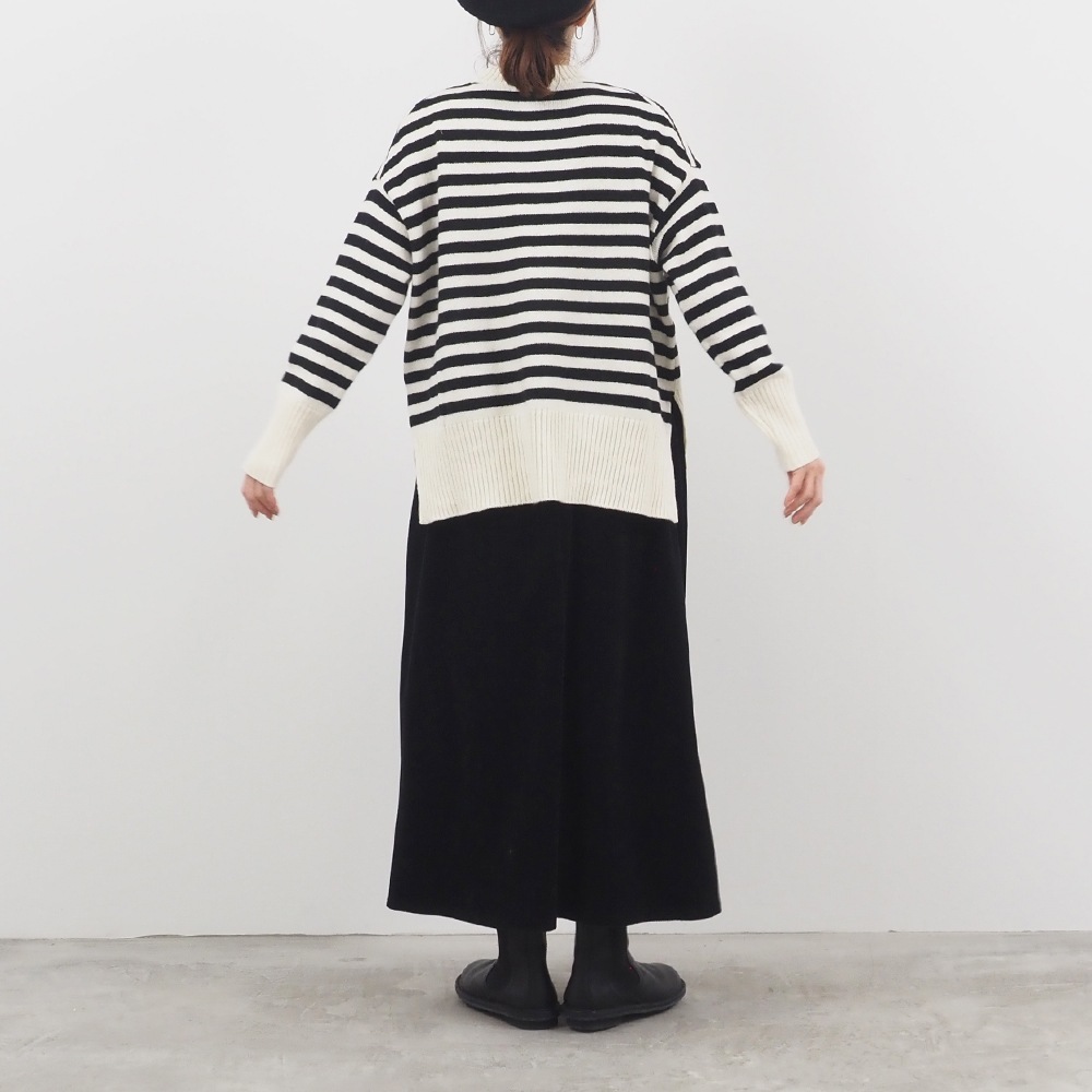 NARU(ナル) エアーヤーンコットンボーダー コモドニット 653710