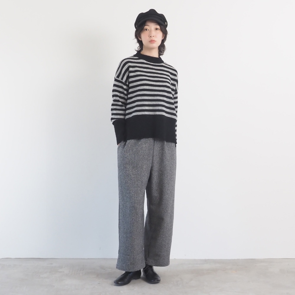 NARU(ナル) エアーヤーンコットンボーダー コモドニット 653710