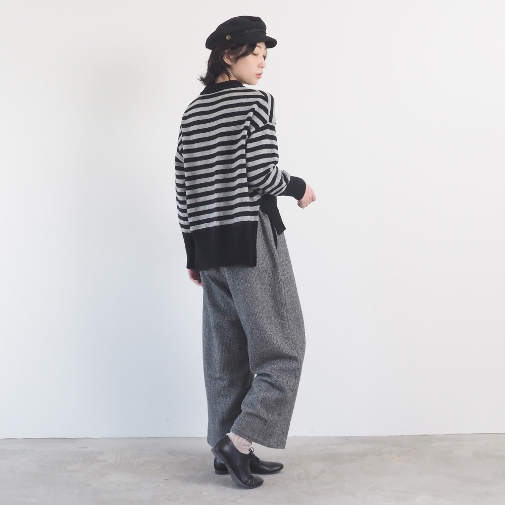 NARU(ナル) エアーヤーンコットンボーダー コモドニット 653710