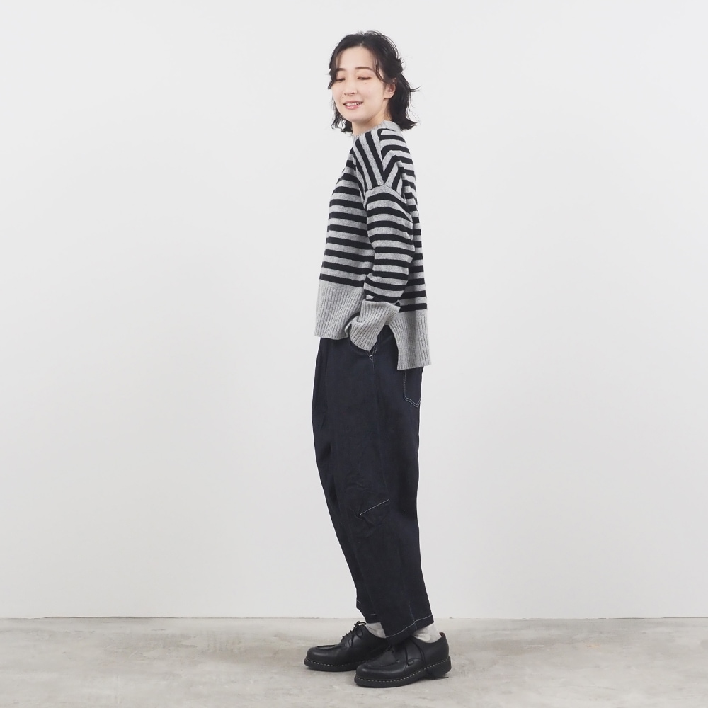 NARU(ナル) エアーヤーンコットンボーダー コモドニット 653710