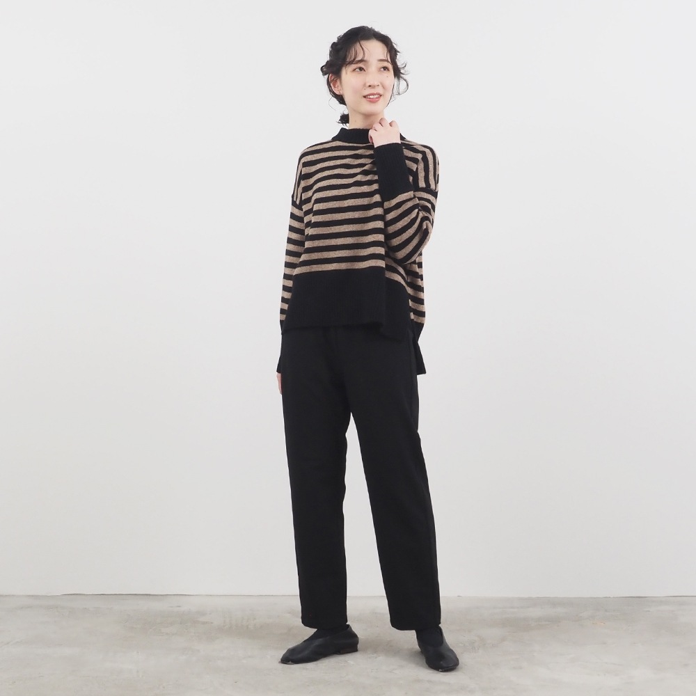 NARU(ナル) エアーヤーンコットンボーダー コモドニット 653710