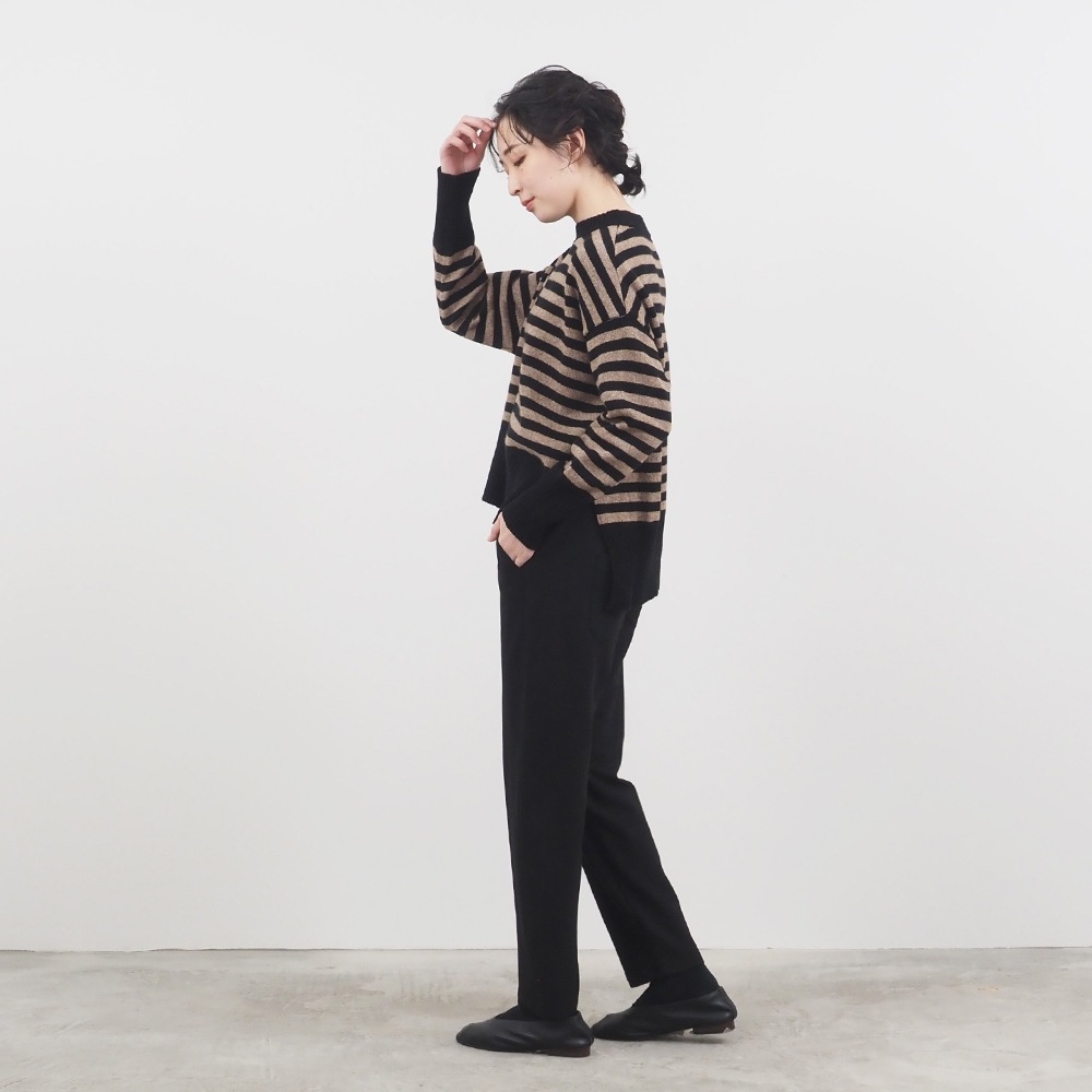 NARU(ナル) エアーヤーンコットンボーダー コモドニット 653710