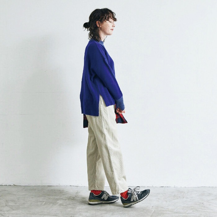 【キナリノコラボ！】NARU(ナル) タスマニアラムウール 配色コモドニット KR-TR-01