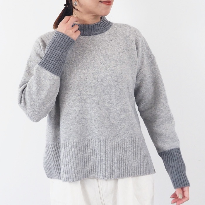 【キナリノコラボ！】NARU(ナル) タスマニアラムウール 配色コモドニット KR-TR-01