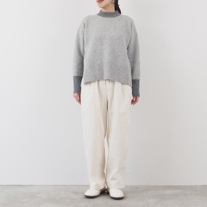 【キナリノコラボ！】NARU(ナル) タスマニアラムウール 配色コモドニット KR-TR-01