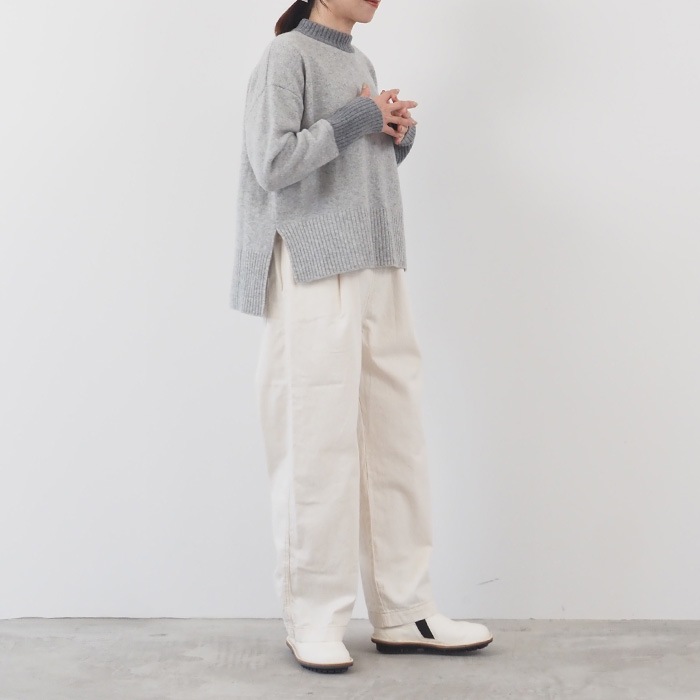 【キナリノコラボ！】NARU(ナル) タスマニアラムウール 配色コモドニット KR-TR-01