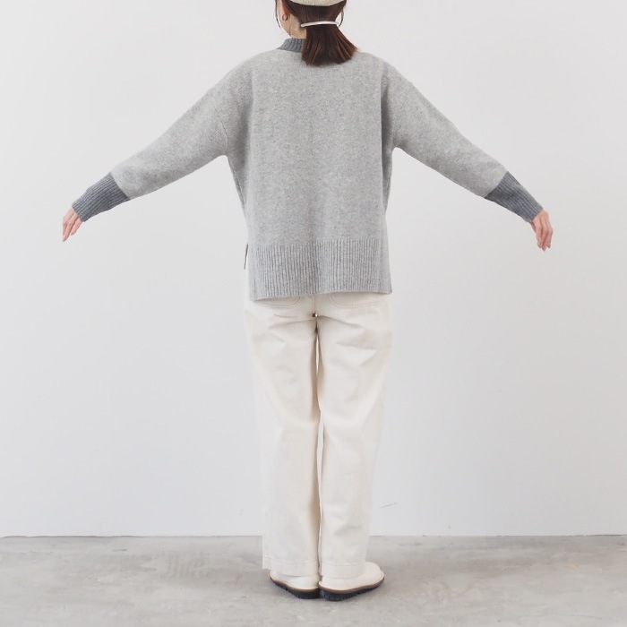 【キナリノコラボ！】NARU(ナル) タスマニアラムウール 配色コモドニット KR-TR-01