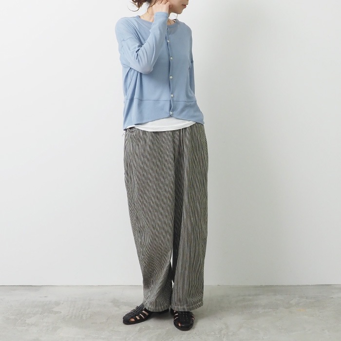 NARU(ナル) 80シアーストレッチフライス ワイドカーディガン 655235