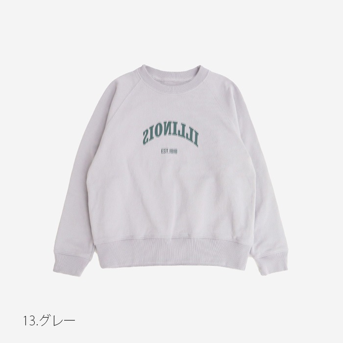 NARU(ナル) アメリカンドライ裏毛 ILLINOISプリントPO 656016