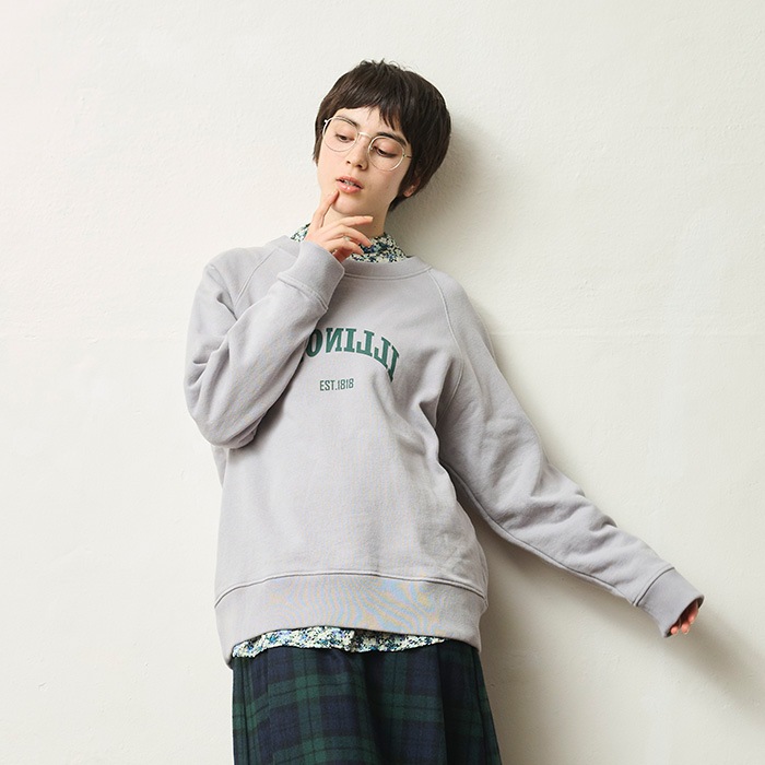 NARU(ナル) アメリカンドライ裏毛 ILLINOISプリントPO 656016