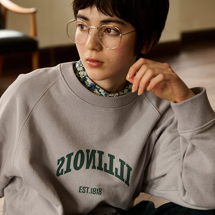 NARU(ナル) アメリカンドライ裏毛 ILLINOISプリントPO 656016