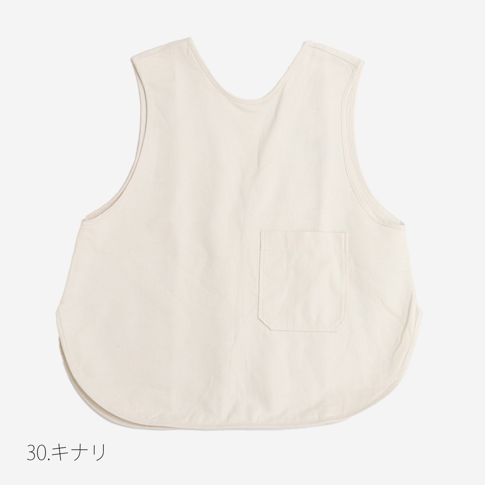 NARU(ナル) ムラデニム裏起毛 フリップベスト(2WAY) 666827