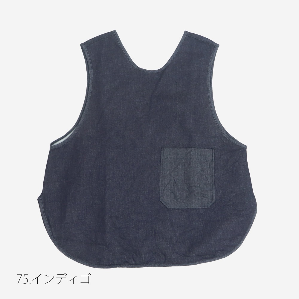 NARU(ナル) ムラデニム裏起毛 フリップベスト(2WAY) 666827
