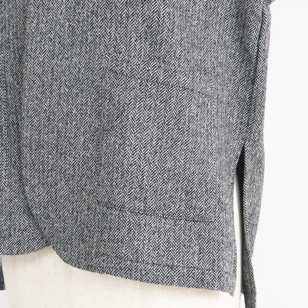 NARU(ナル) ヘリンボーンネップツイード スリットベスト 669902