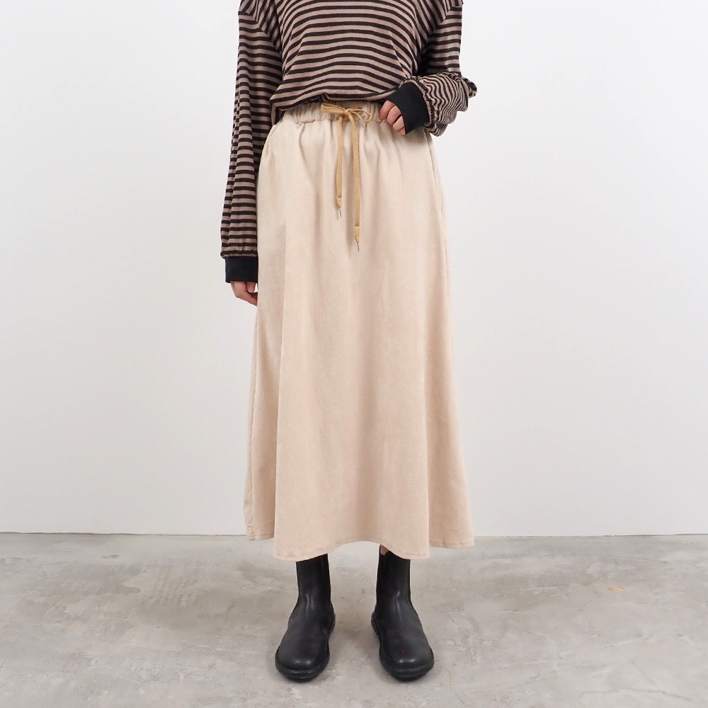 NARU(ナル) WOODYコーデュロイ 台形スカート 657005