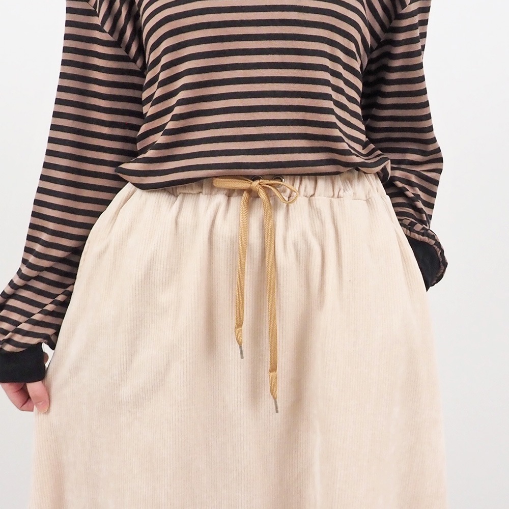 NARU(ナル) WOODYコーデュロイ 台形スカート 657005