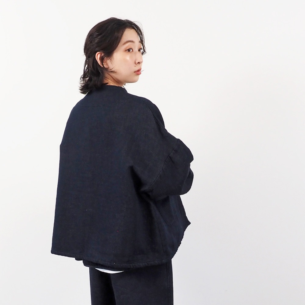 NARU(ナル) ムラデニム裏起毛 ノッチジャケット 666826