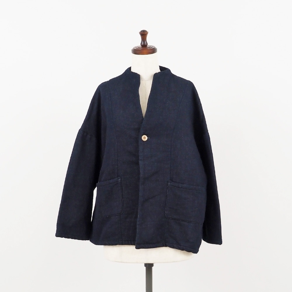 NARU(ナル) ムラデニム裏起毛 ノッチジャケット 666826