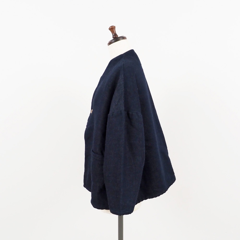 NARU(ナル) ムラデニム裏起毛 ノッチジャケット 666826