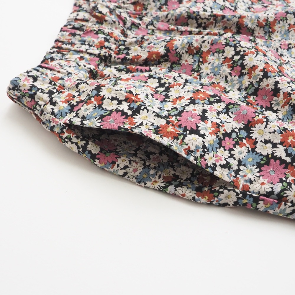 NARU(ナル) 30ビエラ微起毛フラワーワルツ柄 ストレートパンツ 6698061