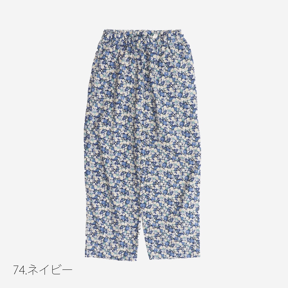 NARU(ナル) 30ビエラ微起毛フラワーワルツ柄 ストレートパンツ 6698061