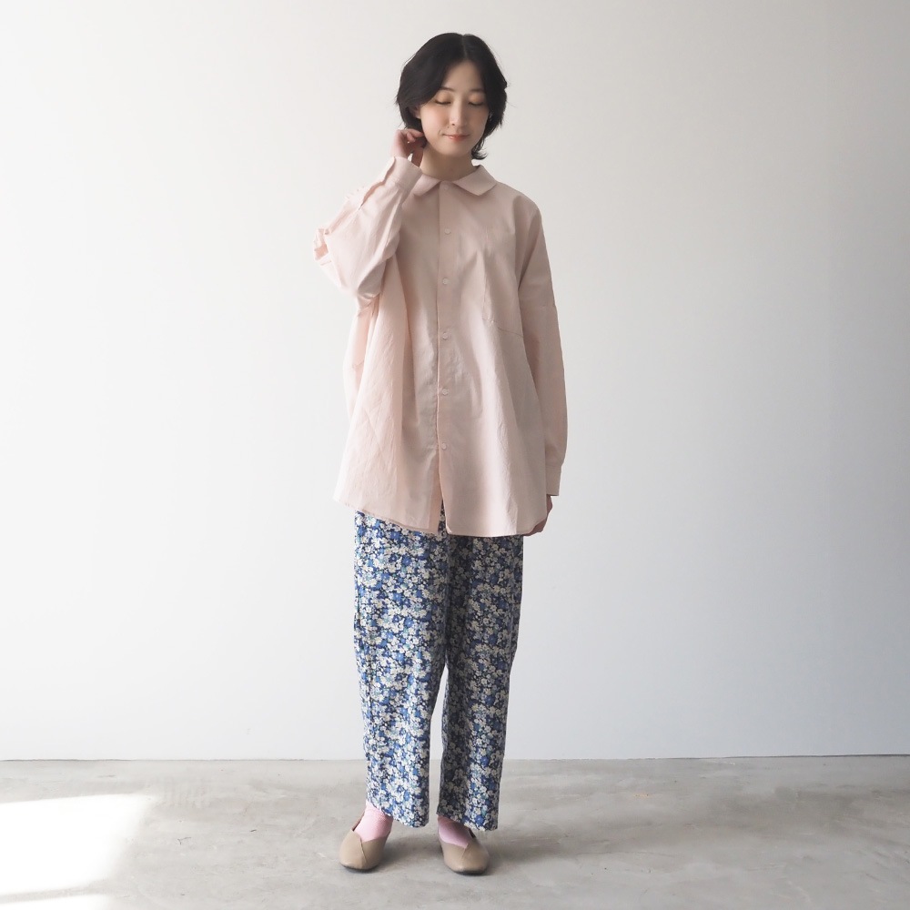 NARU(ナル) 30ビエラ微起毛フラワーワルツ柄 ストレートパンツ 6698061