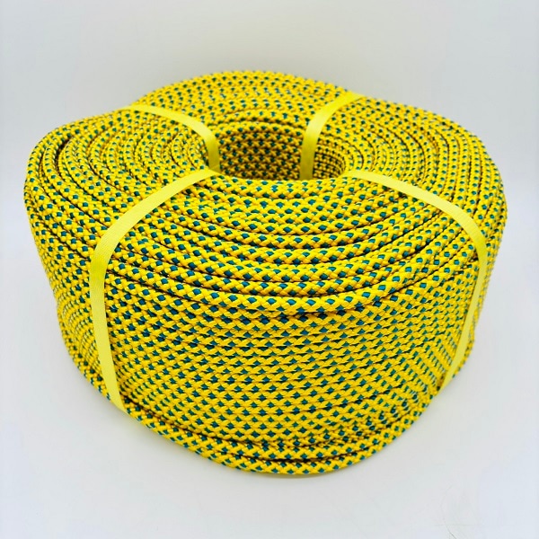 ダブルダッチ用テトロン８打 ８mm　イエロー/ブルー