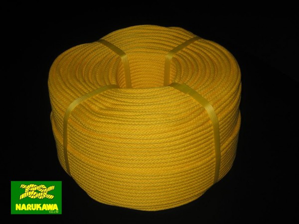 ポリエステルスパン金剛打8mm 黄（イエロー）