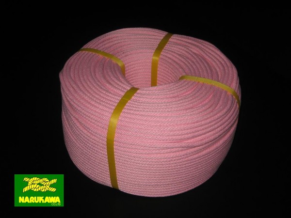 ポリエステルスパン金剛打8mm 桃（ピンク）