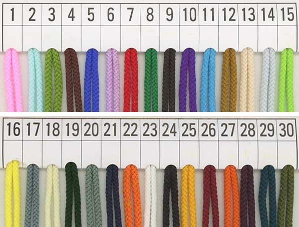 ナイロン江戸打紐　見本帳【見本帳単品購入】