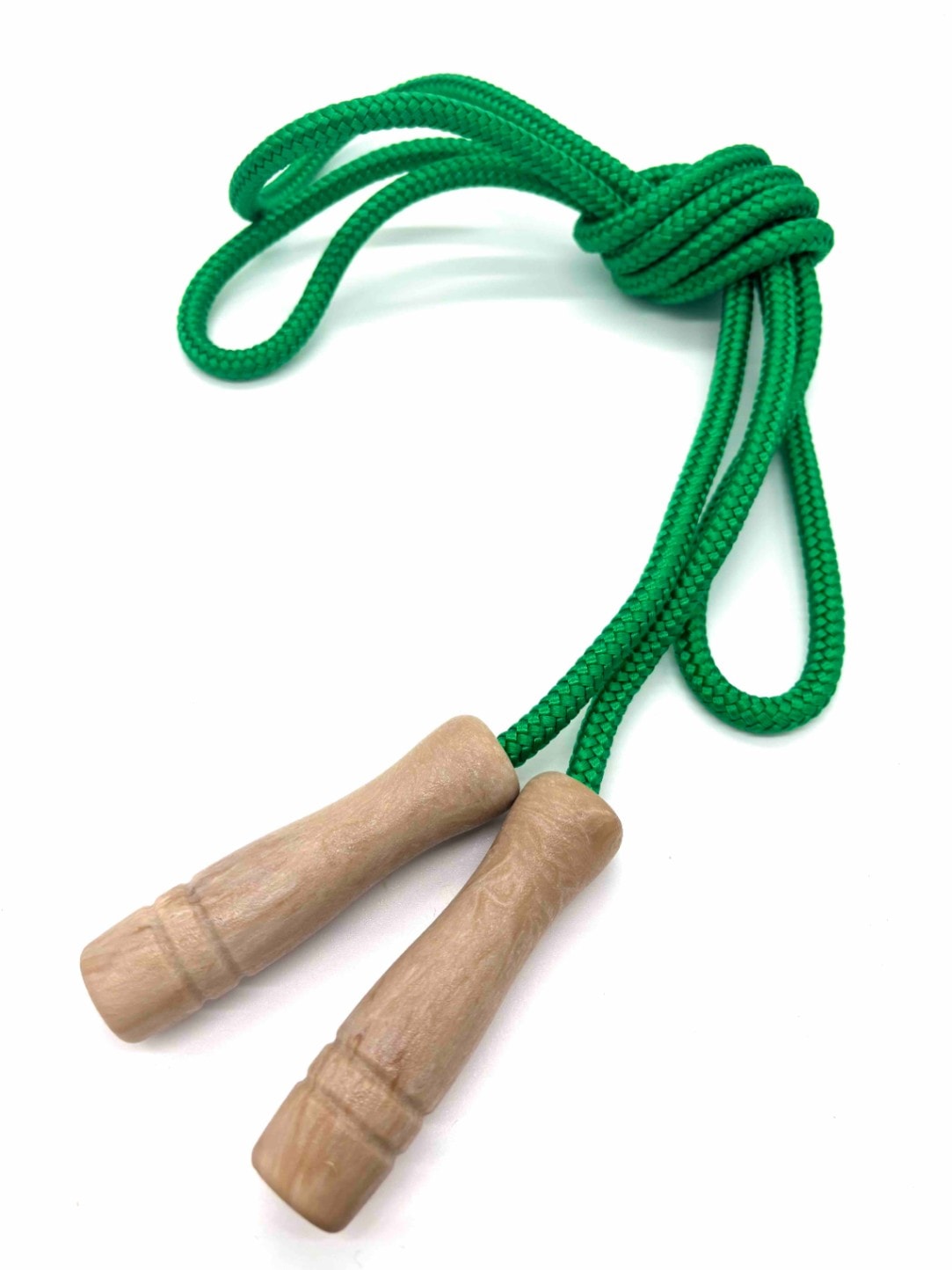 カラー縄跳び16打 柄付（ﾊﾟｲﾚﾝｶﾗｰﾛｰﾌﾟ）緑色 袋入