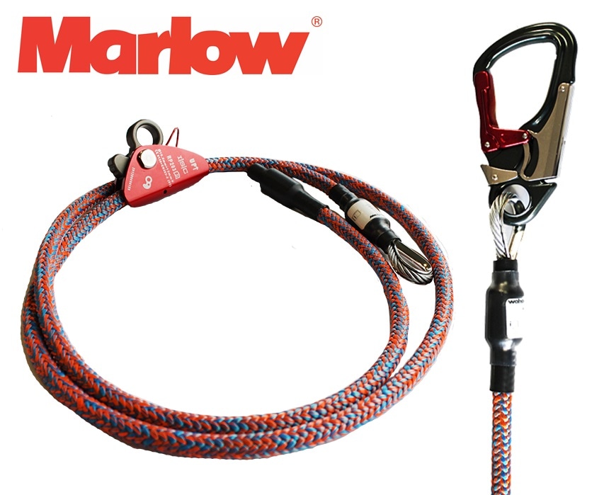 Marlow Ropes ワイヤーコアフリップライン（ロープグラブ付）