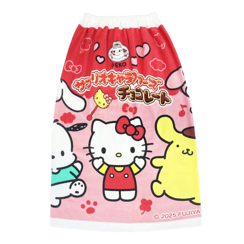 サンリオキャラクターズチョコレート｜ラップタオル｜丈80cm｜約80×110cm｜綿100%