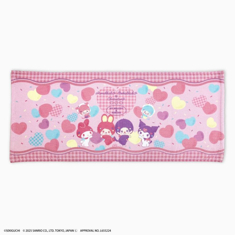 モンチッチ＆チムたん×マイメロディ＆クロミコラボ ミニタオル 綿100