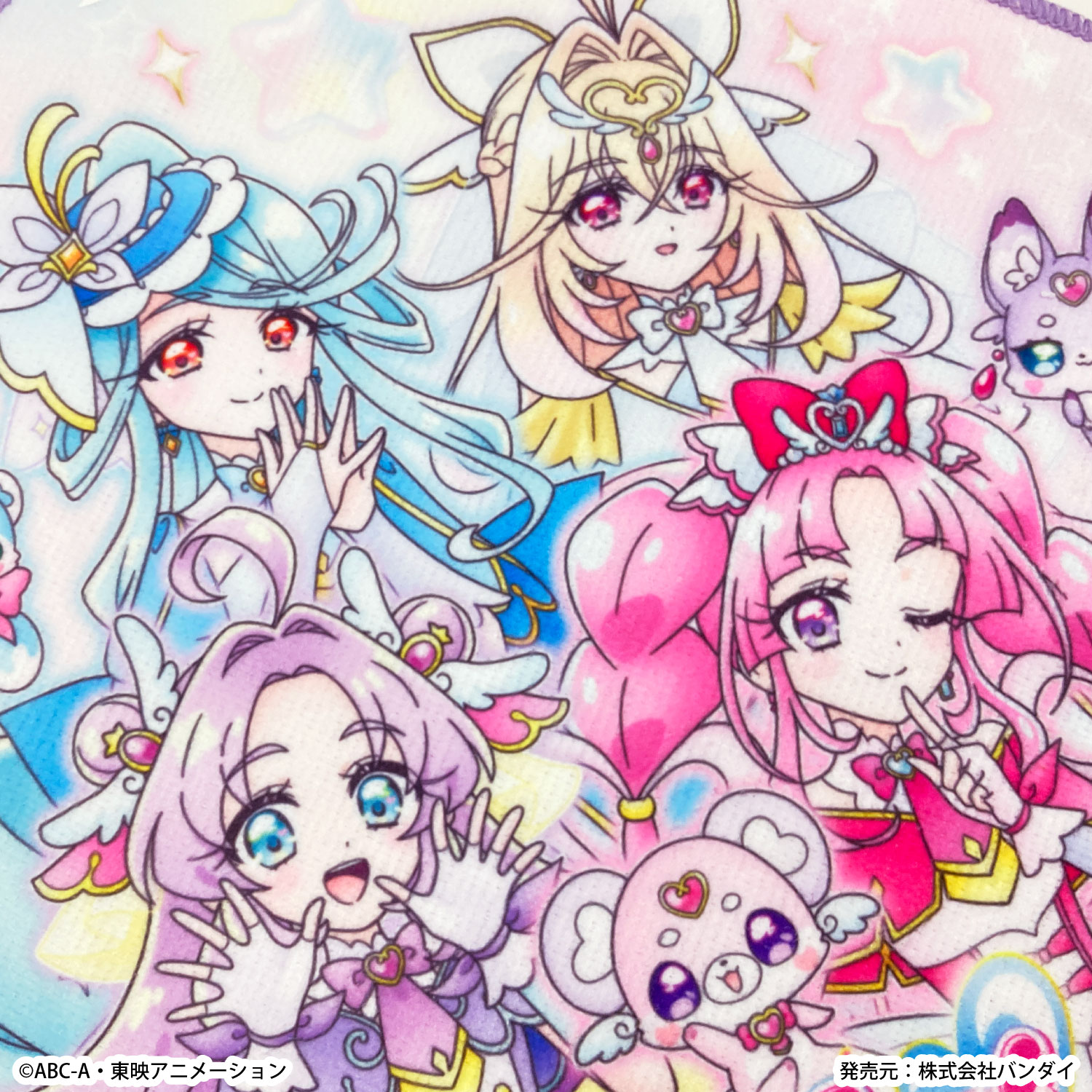 名探偵プリキュア！｜ループ付きハンドタオル｜追加柄｜3枚組