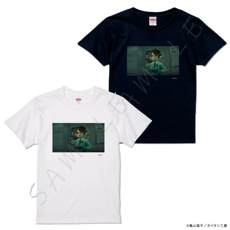 ミルキーサブゥエイ　マキナ　半袖Tシャツ　Lサイズ　缶バッジ付き アニメ「銀河特急 ミルキー☆サブウェイ」 TシャツA（チハル