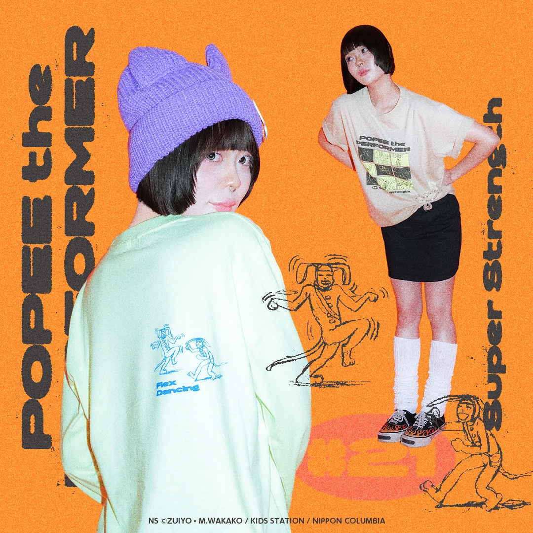 ぴよまめ様 ポピーザぱフォーマー Super Strength 絵コンテ ロングスリーブTシャツ