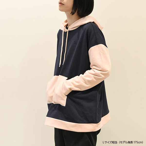 harapeco商店 パーカー【さーたん】 harapeco商店×ZOZOTOWN×ナタリーストア バイカラーフーディー