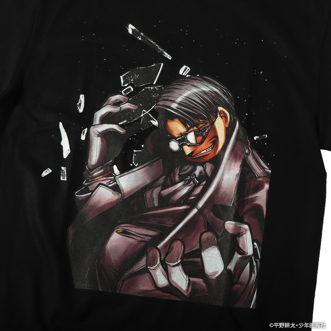 平野耕太☆大博覧會 HELLSING フルカラープリントTシャツ 少佐 ガラス