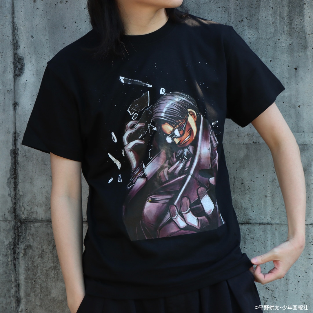 平野耕太☆大博覧會 HELLSING フルカラープリントTシャツ 少佐 ガラス