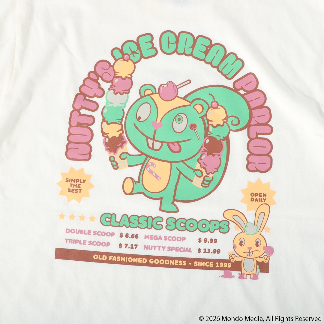 ハッピーツリーフレンズ NUTTY'S ICE CREAM PARLOR Tシャツ ｜グッズ