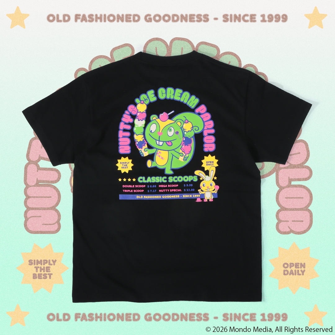 ハッピーツリーフレンズ NUTTY'S ICE CREAM PARLOR Tシャツ ｜グッズ