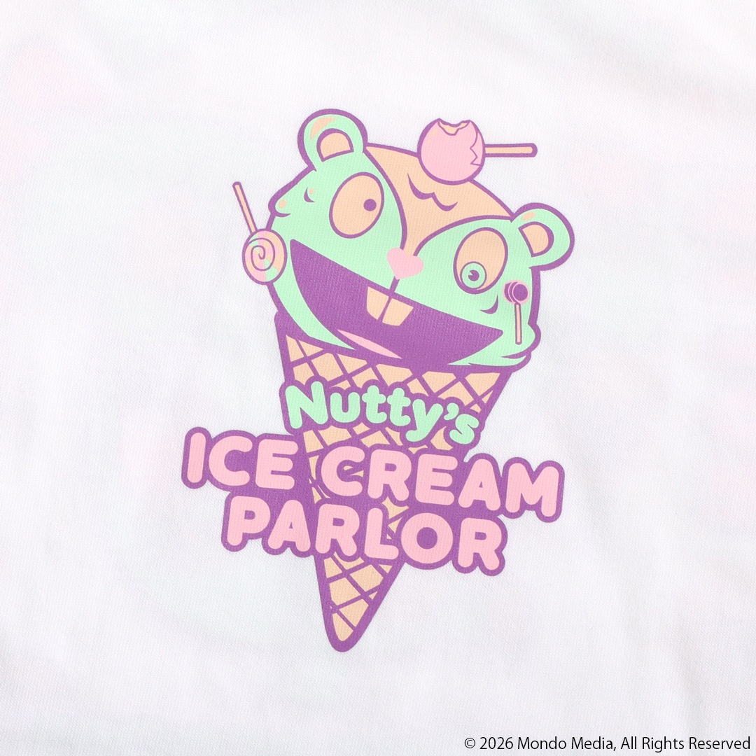ハッピーツリーフレンズ NUTTY'S ICE CREAM PARLOR ロングスリーブT