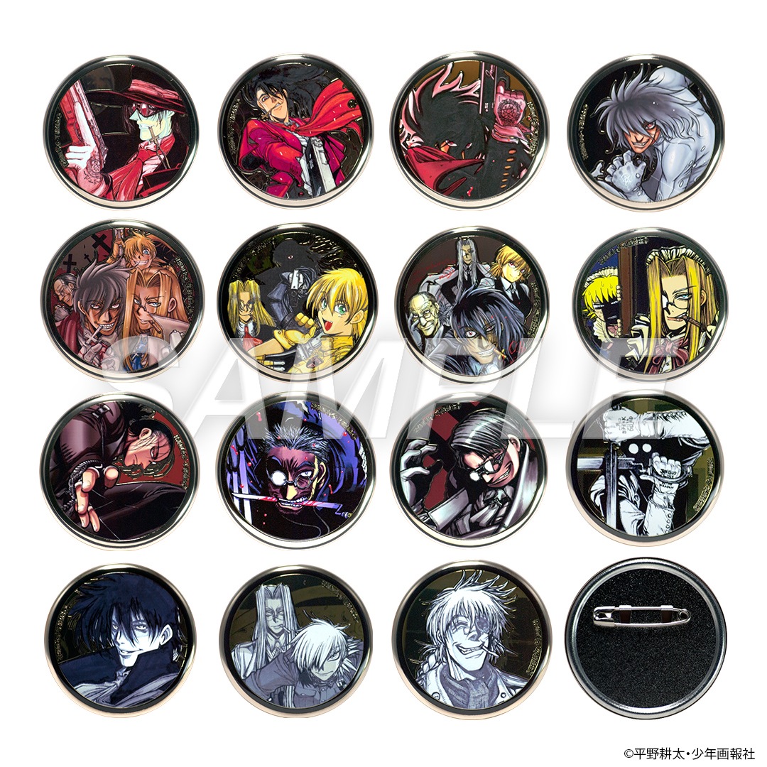 平野耕太 大原画展 HELLSING × DRIFTERS 缶バッジ 9点 平野耕太 大原